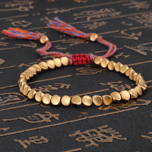 Shaped Copper Bead Bracelet