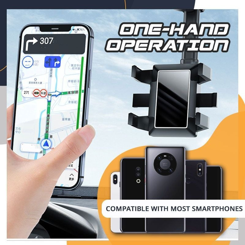 360° Rotating Car Rearview Mirror Phone Holder