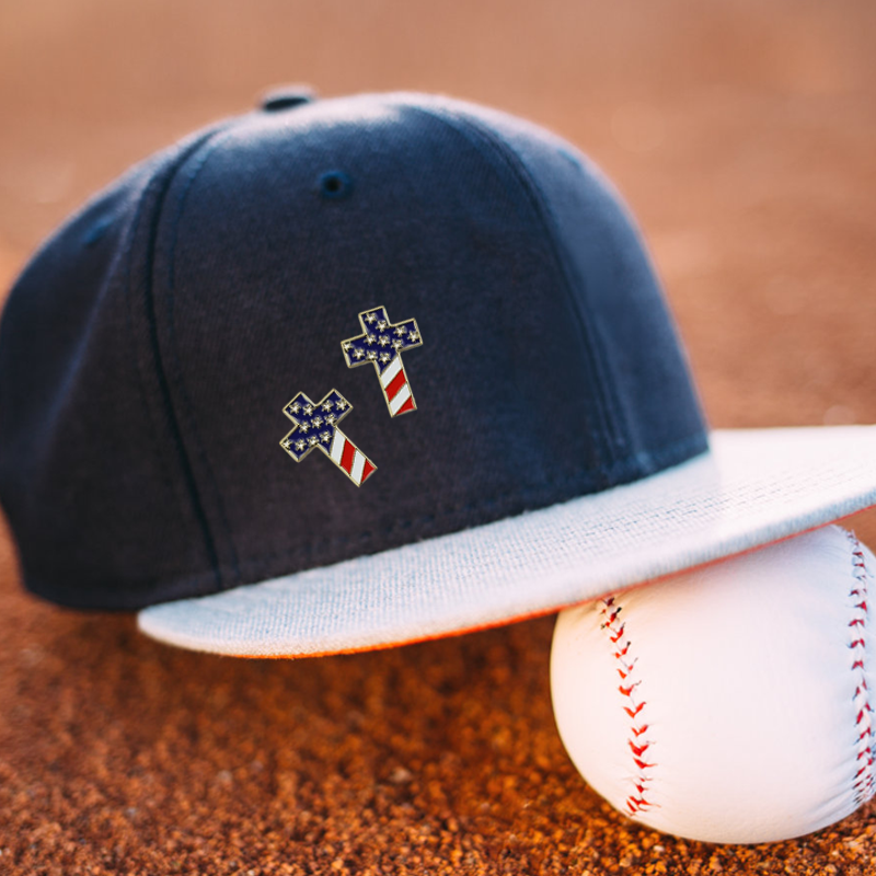 Adorable American Cross Pin