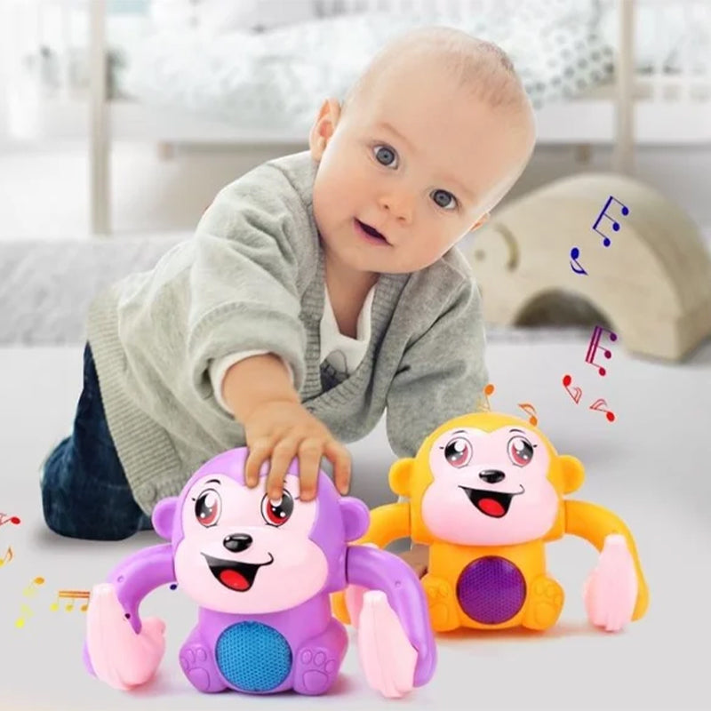 Early Infant Electric Flip And Head Monkey Toy