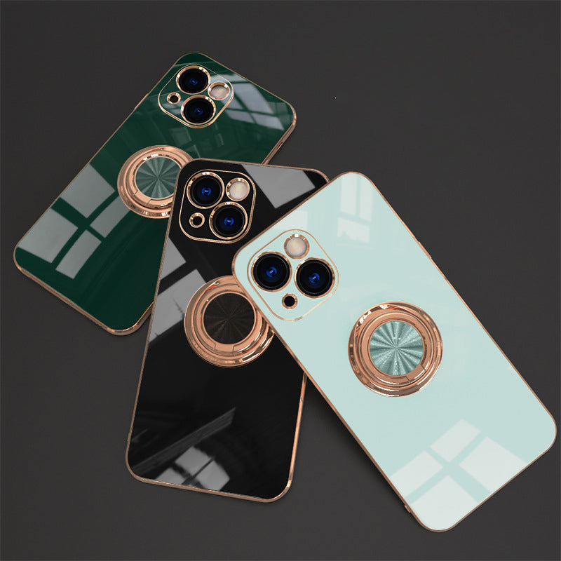 Plated Case with Ring For iPhone