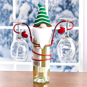 Holiday Wine Bottle Glass Holder