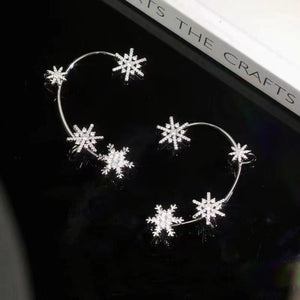 Diamond And Zirconia Earrings Without Holes