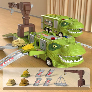 New Dinosaur Transforming Engineering Truck Track Toy Set