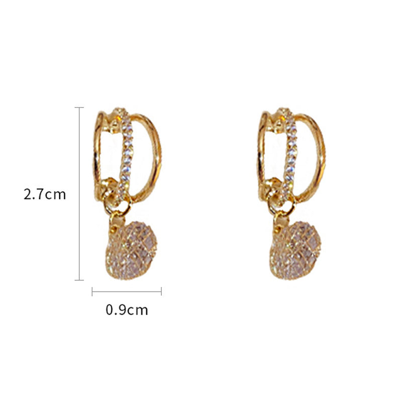 Fashion Diamond Crown Earrings