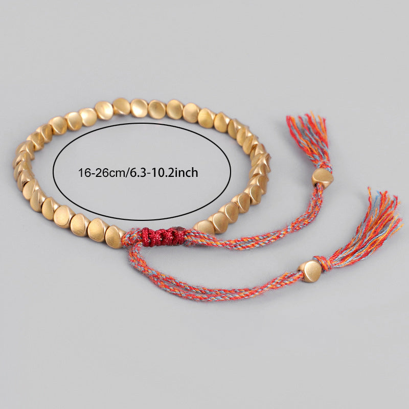 Shaped Copper Bead Bracelet