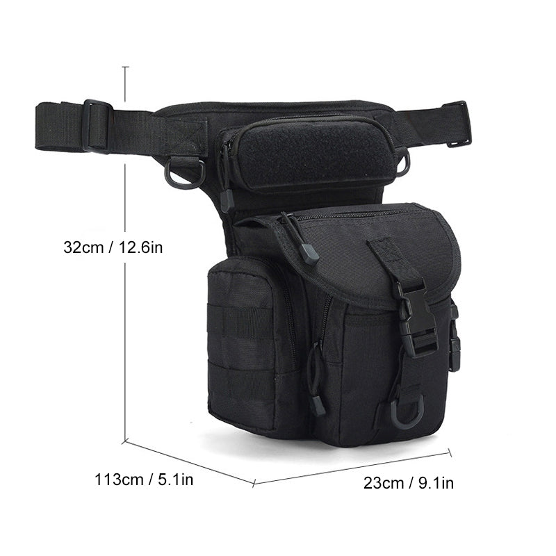 Nylon Waterproof Men Tactical Waist Pack Leg Travel Belt Bag