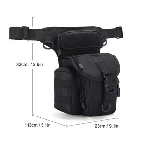 Nylon Waterproof Men Tactical Waist Pack Leg Travel Belt Bag