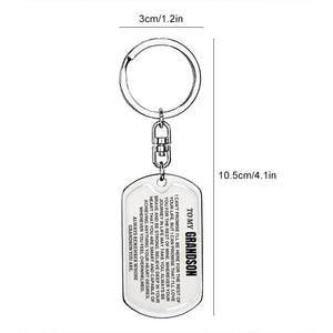 To My Grandson Keychain