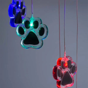 Paw Prints Solar Wind Chime