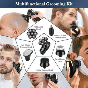 Upgraded 7D 5-In-1 Electric Hair Shaver
