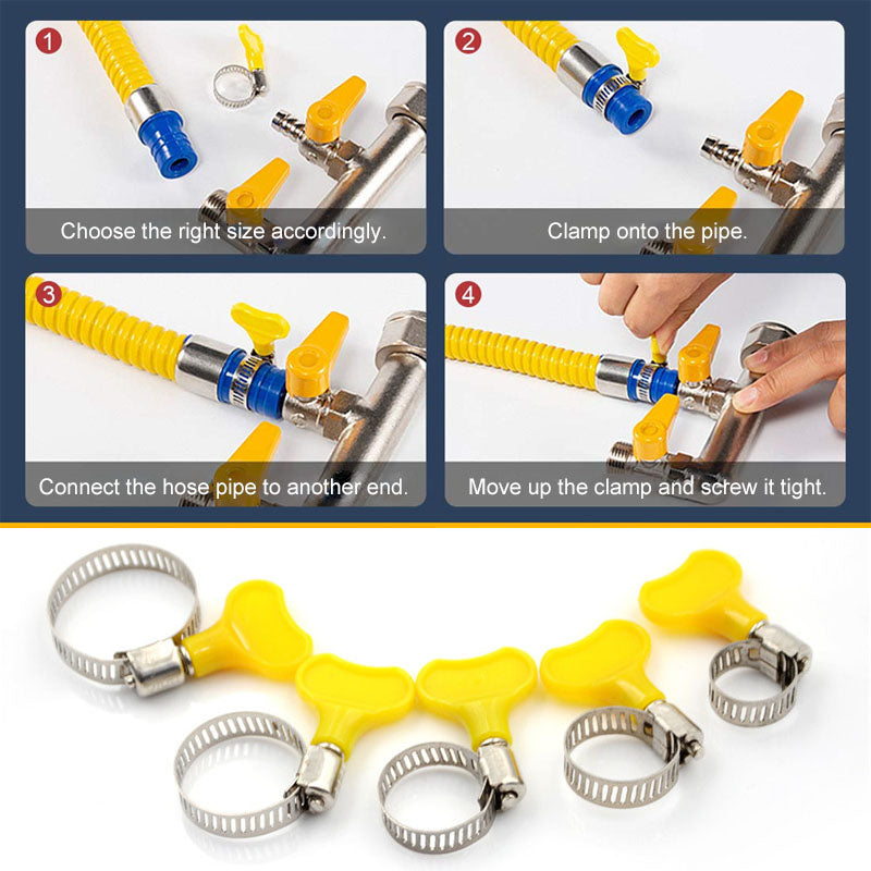 Stainless Steel Hose Clamp Set (20 PCs)