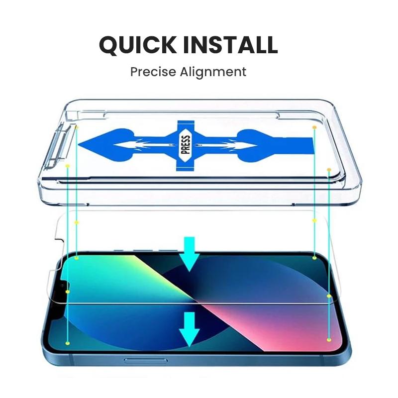 Anti-Spy Screen Protector With Auto Alignment Kit For iPhone