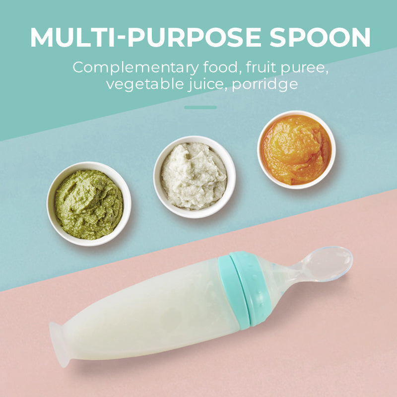 Suction Cup Food Supplement Silicone Soft Spoon