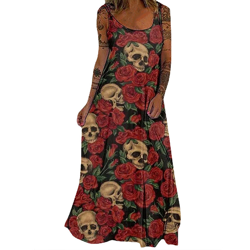 Punk Skull Loose Dress