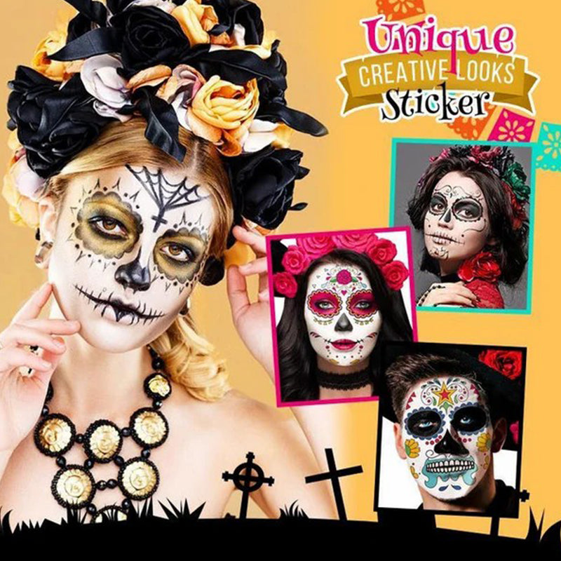 Halloween Waterproof Tattoo Sticker-Spooky Halloween Set