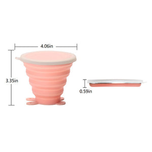 Silicone Folding Water Cups with Lids