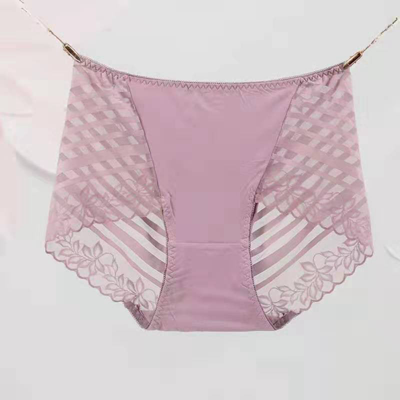Women's Mid-Waist Cotton Lace Panties