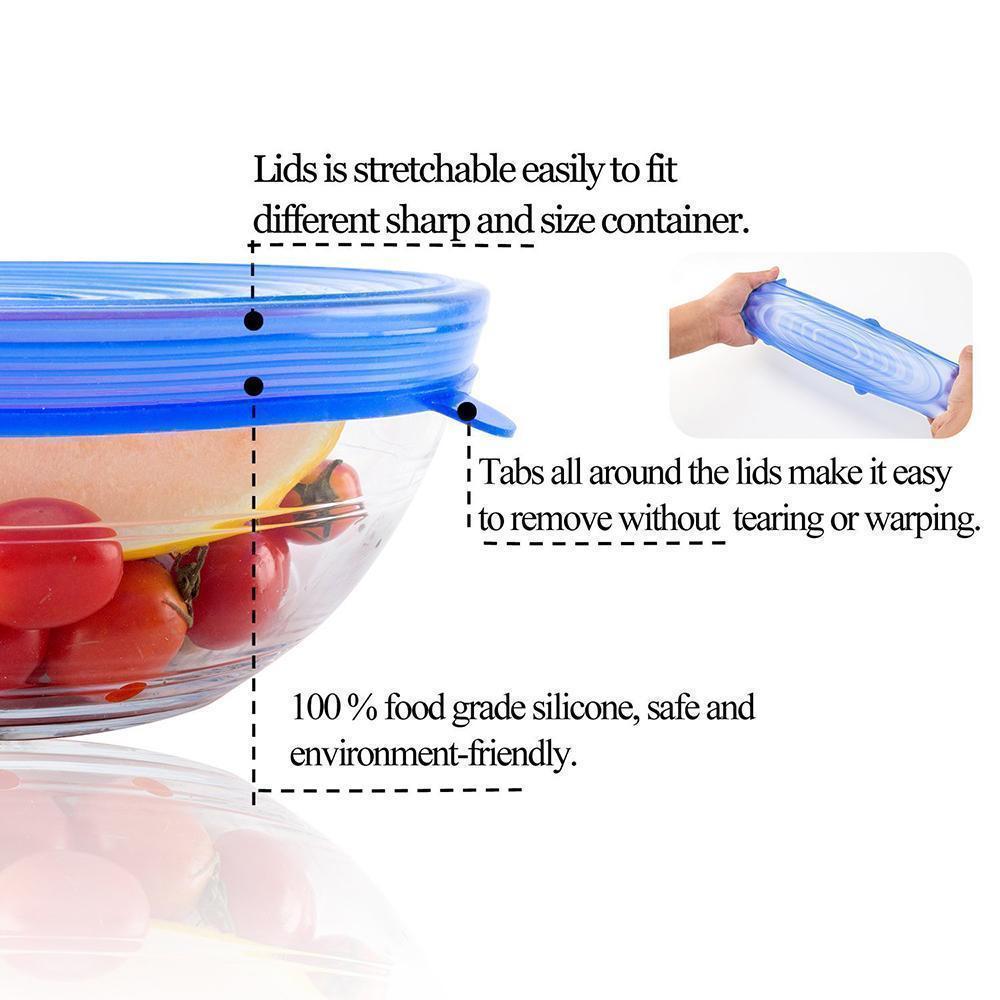 Silicone Stretch lid, 6PCS
