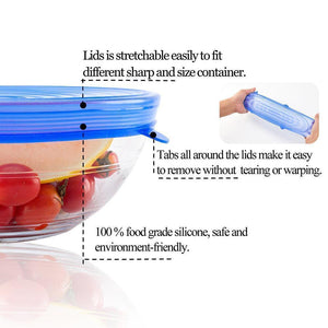 Silicone Stretch lid, 6PCS