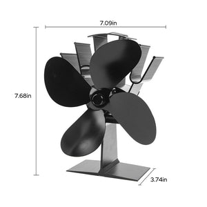 4 Blades Heat Powered Stove Fan