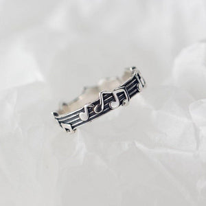 Music Note Ring Music Adjustable Couple's Ring