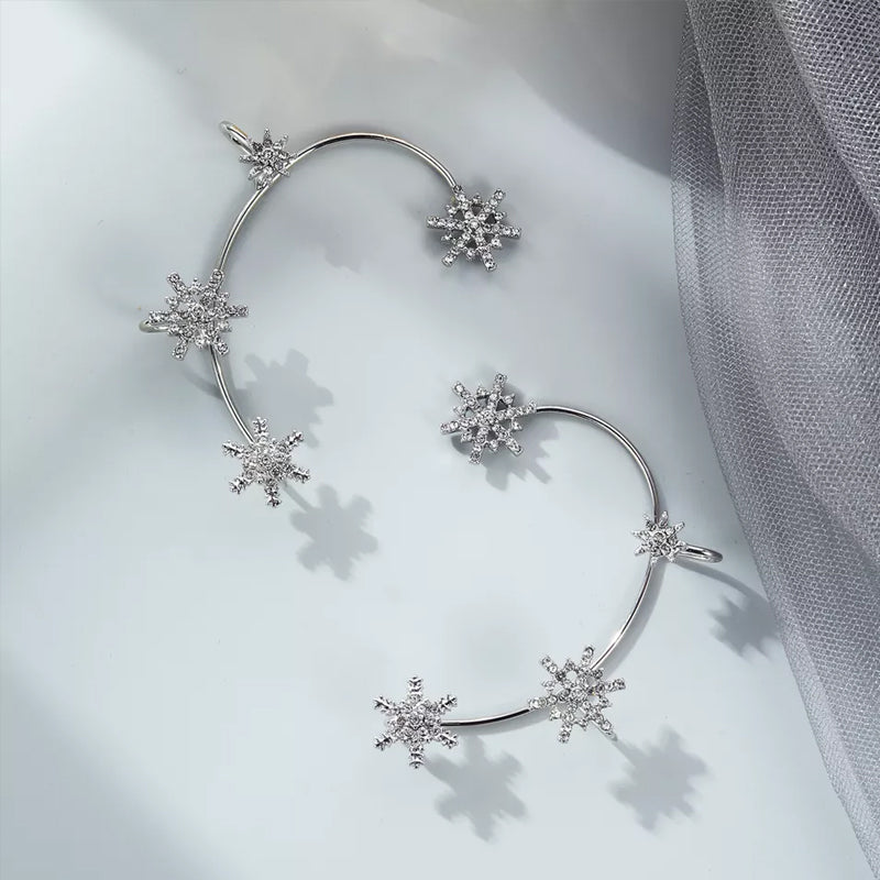 Diamond And Zirconia Earrings Without Holes
