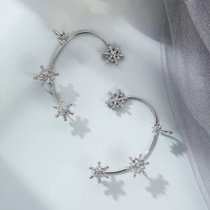 Diamond And Zirconia Earrings Without Holes