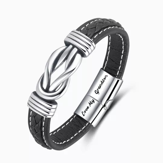 Twist Braided Leather Bracelet