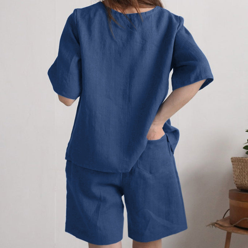 Plus Size Loose Shorts Suit