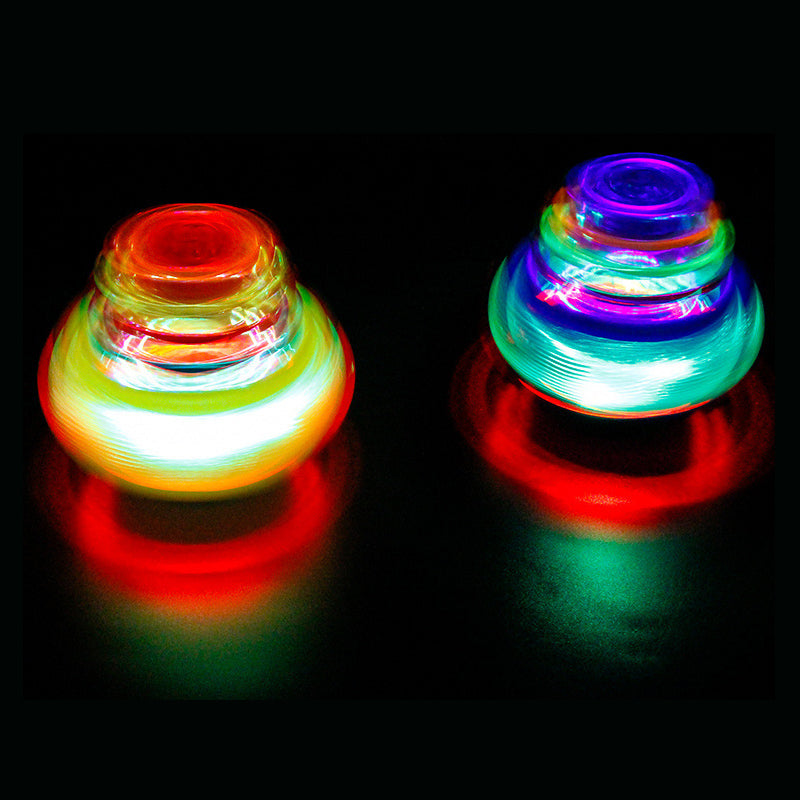 Music Flashing Spinners Toy with Launcher