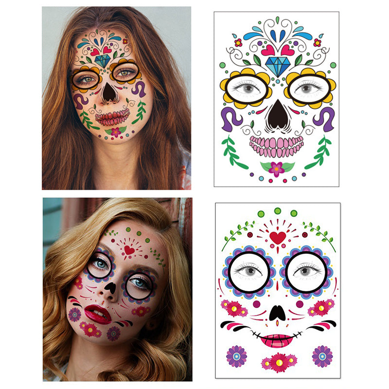 Halloween Waterproof Tattoo Sticker-Spooky Halloween Set