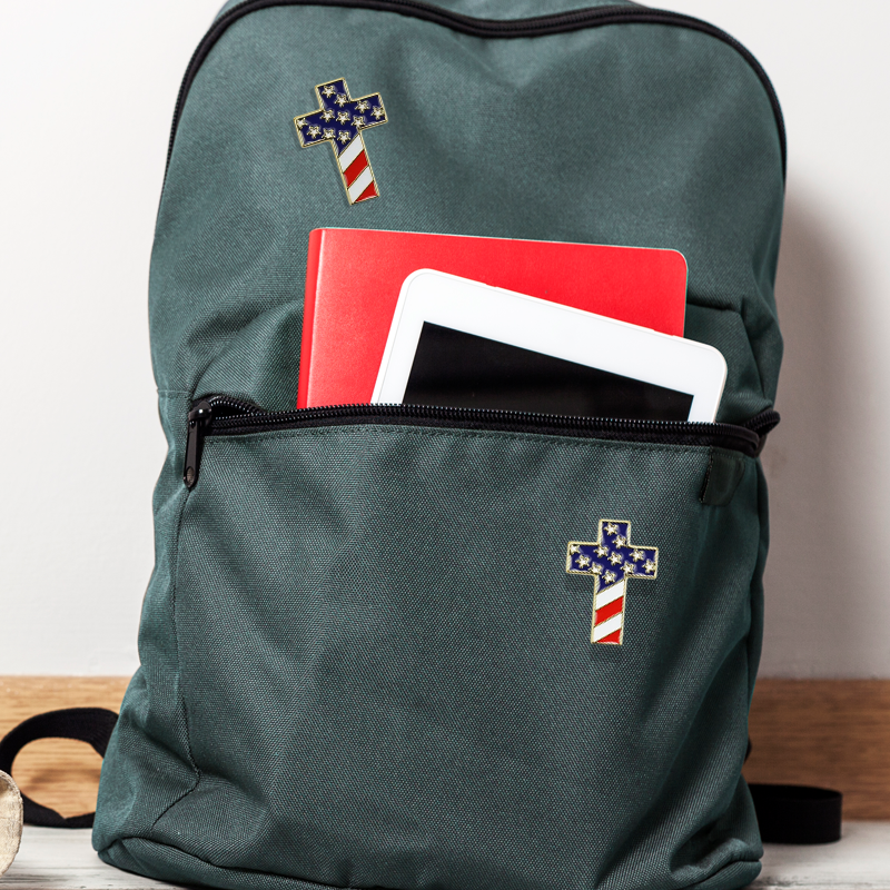 Adorable American Cross Pin