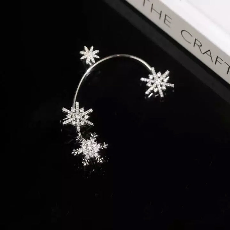 Diamond And Zirconia Earrings Without Holes