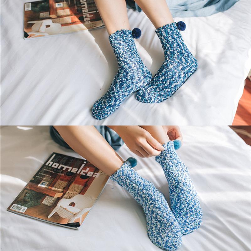 Coral Fleece Cupcake Socks