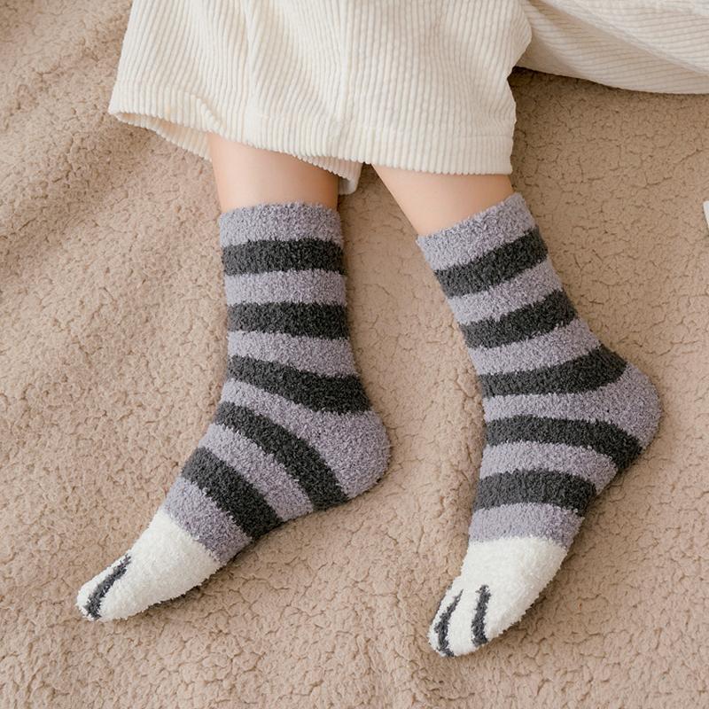 Fluffy Fuzzy Cat Claw Socks