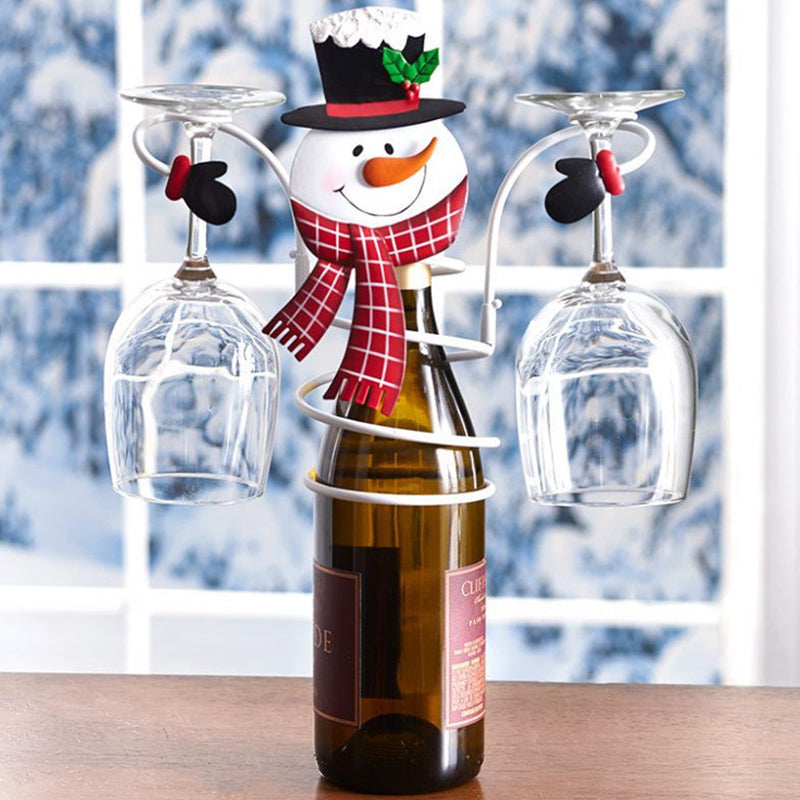 Holiday Wine Bottle Glass Holder