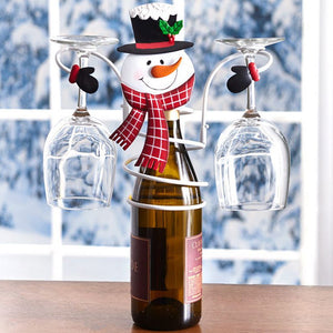 Holiday Wine Bottle Glass Holder
