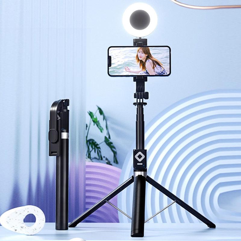 Selfie Stick with LED Fill Light