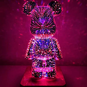 3D Fireworks Bear Lights
