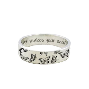 Do What Makes Your Soul Shine Butterfly Ring