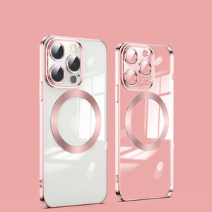 Electroplating Wireless Magnetic Charging All-Inclusive Lens Case for iPhone