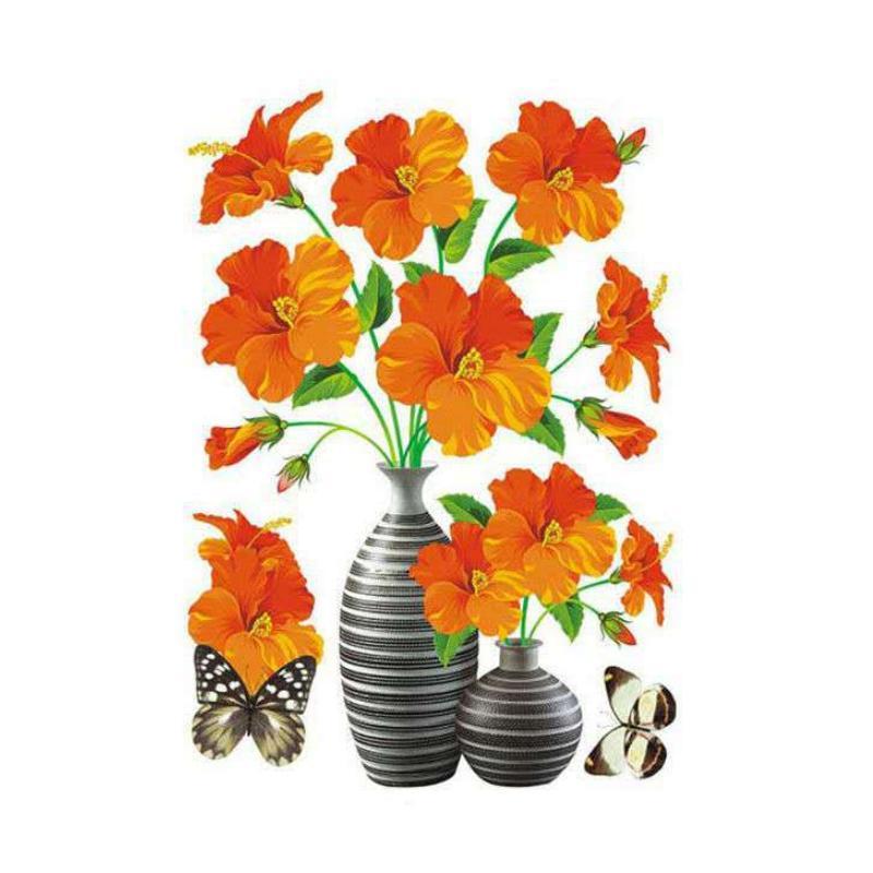 3D Vase Wall Sticker