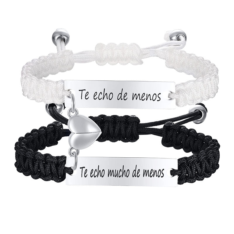 Magnetic Couple Braided Bracelets