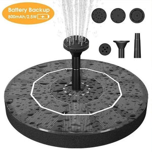 Solar Powered Bird Fountain With Lights