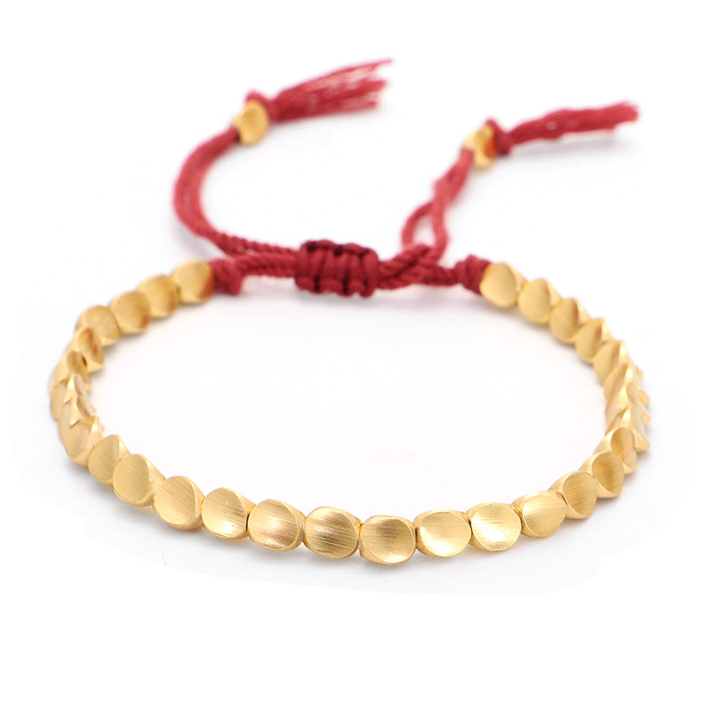 Shaped Copper Bead Bracelet