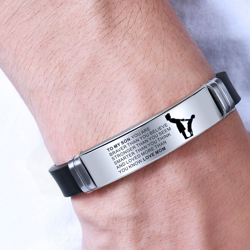 To My Son Inspirational Bracelet