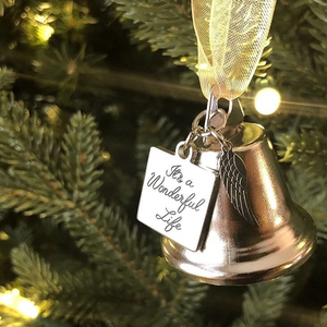 Christmas ornaments angel wings bell-memorial