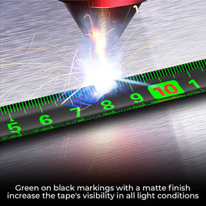 Fluorescent steel tape measure