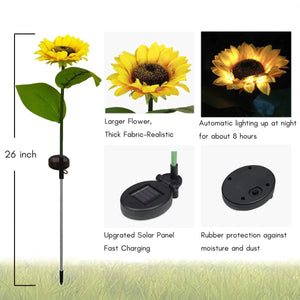 Solar Sunflower Light, 2 pcs